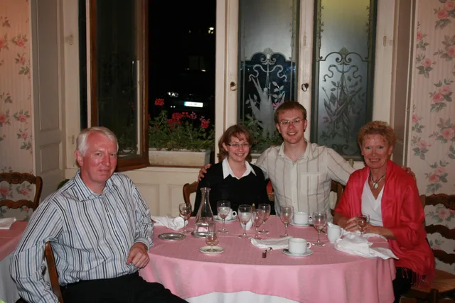 Iain and Pam with Euan and Chloe in the Loire.
