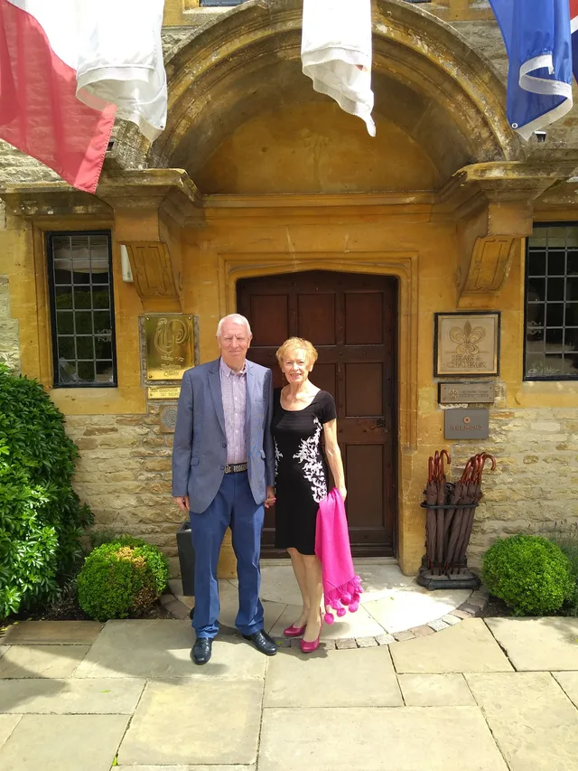 Iain and Pam on an outing together, June 2018.